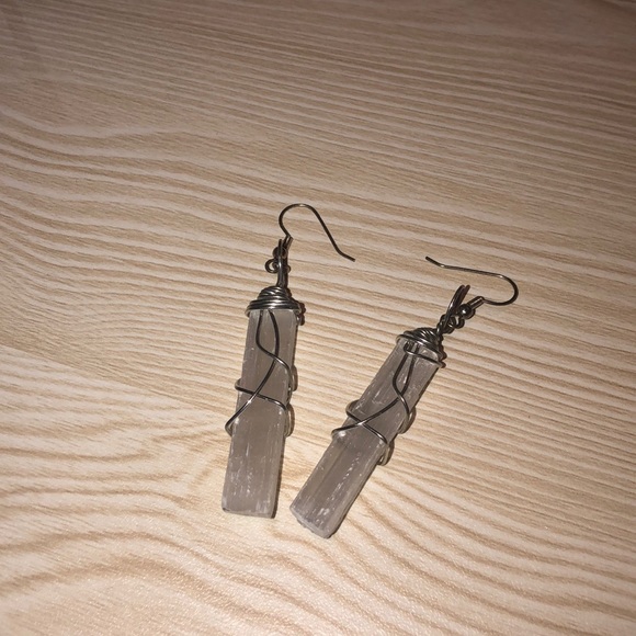 Iridescent Handcrafted Drop Earrings - Picture 2 of 2